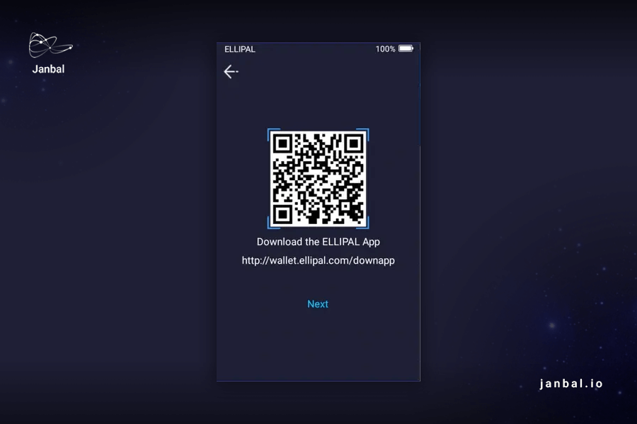 کد QR برای راه اندازی کیف پول الیپال تایتان 